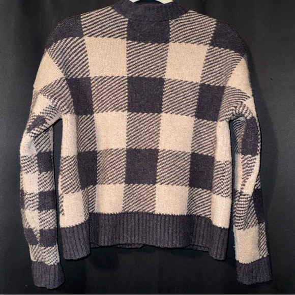 Madewell Plaid-Mix Colburne Cardigan Sweater in Coziest Yarn 
Heather Shadow XS - Picture 11 of 13